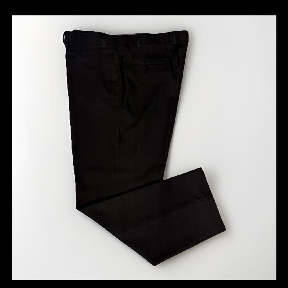 Men’s 38x32 Ralph Lauren Black Dress Pants Flat Front Straight Leg